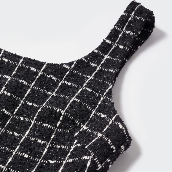 Mango Black and White Sheath Mini Dress for Work - Picture 8 of 12